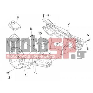 Vespa - GTS 300 IE SUPER SPORT 2012 - Body Parts - COVER steering - 621914 - ΒΙΔΑ M4X12