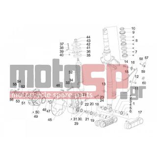 Vespa - GTS 300 IE SUPER SPORT 2011 - Suspension - Fork / bottle steering - Complex glasses - 709047 - ΡΟΔΕΛΛΑ