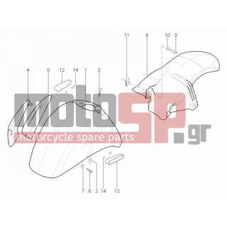 Vespa - GTS 300 IE SUPER SPORT 2012 - Body Parts - Apron radiator - Feather - 650263 - ΠΟΥΛΑΔΑ ΦΤΕΡΟΥ VESPA GTS 300