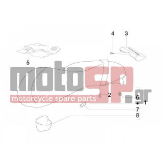 Vespa - GTS 300 IE SUPER SPORT 2011 - Body Parts - Saddle / Seats - 621498 - ΚΑΛΥΜΜΑ ΣΕΛΑΣ Χ8/BEV-FUOCO-GT200-MP3