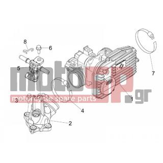Vespa - GTS 300 IE SUPER SPORT 2012 - Engine/Transmission - Throttle body - Injector - Fittings insertion - 875694 - ΛΑΙΜΟΣ ΕΙΣΑΓ SCOOTER 250300 CC