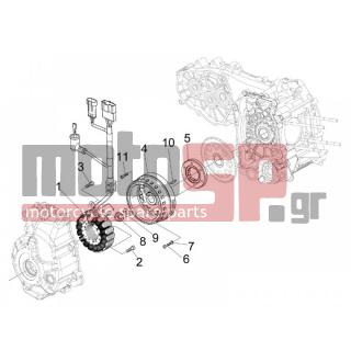 Vespa - GTS 300 IE TOURING 2012 - Engine/Transmission - flywheel magneto - 8494905 - ΚΟΜΠΛΕΡ ΜΙΖΑΣ SCOOTER 250500 98/46mm