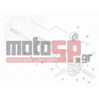 Vespa - GTS 300 IE TOURING 2012 - Engine/Transmission - driving pulley - CM144408 - ΒΑΡΙΑΤΟΡ BEVERLY-NEXUS-SCAR-ATL 250 E3
