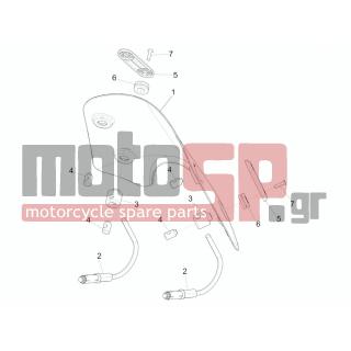 Vespa - GTS 300 IE TOURING 2011 - Body Parts - Windshield - Glass - 255638 - ΒΙΔΑ M6X60