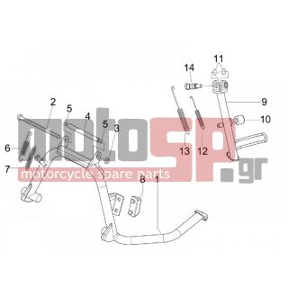 Vespa - GTS 300 IE TOURING 2011 - Frame - Stands - 434947 - ΛΑΣΤΙΧΑΚΙ ΤΑΠ ΛΑΔ RST 125