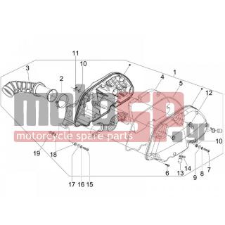 Vespa - GTS 300 IE TOURING 2012 - Engine/Transmission - Air filter - 830056 - ΠΛΑΚΑΚΙ