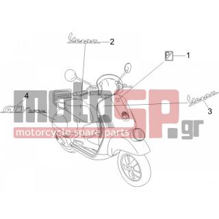 Vespa - GTV 250 IE 2007 - Body Parts - Signs and stickers - 576464 - ΣΗΜΑ Φ ΜΟΥΤΣ ARC M2001/ET4 150 4T/GT 200