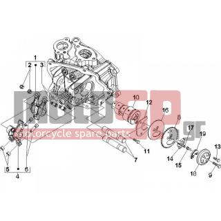Vespa - GTV 250 IE 2009 - Κινητήρας/Κιβώτιο Ταχυτήτων - Complex rocker (rocker arms) - 487833 - ΡΟΔΕΛΑ Μ19