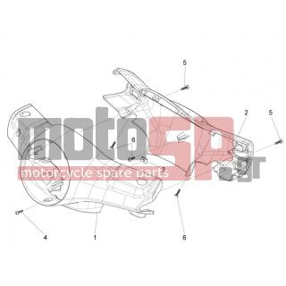 Vespa - LX 125 4T 3V IE 2013 - Body Parts - COVER steering - 65293500R7 - ΚΑΠΑΚΙ ΤΙΜ VESPA LX ROSSO DRAGON 894