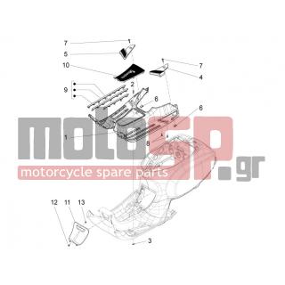 Vespa - LX 125 4T 3V IE 2013 - Body Parts - Central fairing - Sill - 259349 - ΒΙΔΑ 4,2X13