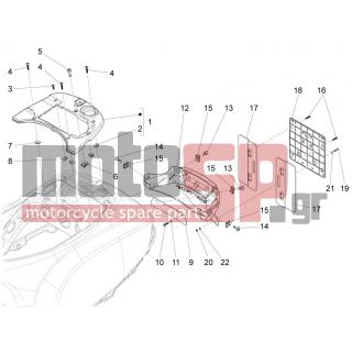 Vespa - LX 125 4T 3V IE 2013 - Body Parts - Aprons back - mudguard - 268596 - ΒΙΔΑ
