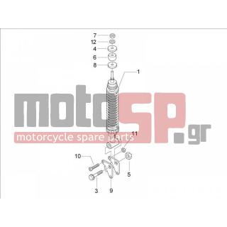 Vespa - LX 125 4T E3 2008 - Suspension - Place BACK - Shock absorber - 6483975 - ΒΡΑΧΙΩΝΑΣ ΠΙΡ SFERA RST-ΕΤ4-MP3 YOURBAN