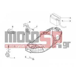 Vespa - LX 125 4T E3 2008 - Ηλεκτρικά - Relay - Battery - Horn - 434541 - ΒΙΔΑ M6X16 SCOOTER CL10,9