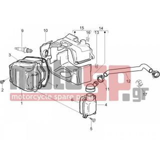 Vespa - LX 125 4T E3 2009 - Κινητήρας/Κιβώτιο Ταχυτήτων - COVER head