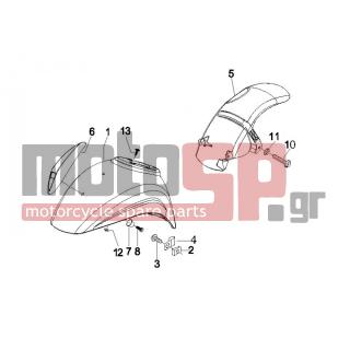 Vespa - LX 125 4T E3 2009 - Body Parts - Apron radiator - Feather - 709047 - ΡΟΔΕΛΛΑ
