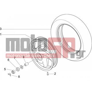Vespa - LX 125 4T E3 2009 - Frame - rear wheel - 270991 - ΒΑΛΒΙΔΑ ΤΡΟΧΟΥ TUBELESS D=12mm