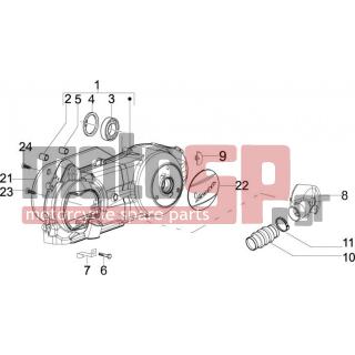 Vespa - LX 125 4T IE E3 2009 - Engine/Transmission - COVER sump - the sump Cooling - 844964 - ΚΛΙΠΣ