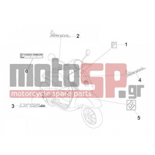 Vespa - LX 125 4T IE E3 2011 - Body Parts - Signs and stickers - 657591 - ΣΗΜΑ ΠΟΔΙΑΣ 