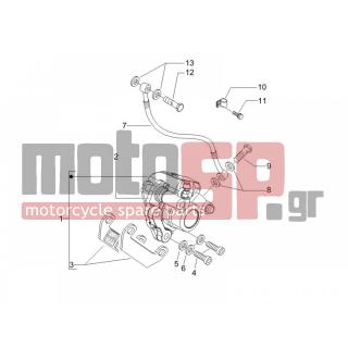 Vespa - LX 125 4T IE E3 2011 - Brakes - brake lines - Brake Calipers - B016792 - ΒΙΔΑ M6X30