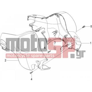 Vespa - LX 125 4T IE E3 TOURING 2011 - Body Parts - COVER steering - 652935 - ΚΑΠΑΚΙ ΤΙΜ VESPA LX AΒΑΦΟ
