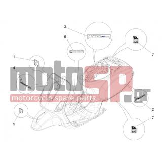 Vespa - LX 150 4T 3V IE 2012 - Body Parts - Signs and stickers - 656026 - ΣΗΜΑ ΠΟΔΙΑΣ VESPA ARCOBAL