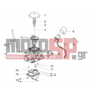 Vespa - LX 150 4T E3 2009 - Engine/Transmission - CARBURETOR accessories - CM147102 - ΒΕΛΟΝΑ ΚΑΡΜΠ FLY 50150/LIBERTY125 RST