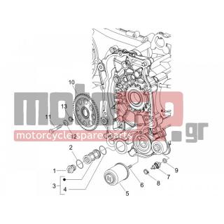 Vespa - LX 150 4T E3 2009 - Engine/Transmission - COVER flywheel magneto - FILTER oil - 825481 - ΚΟΛΙΕΣ
