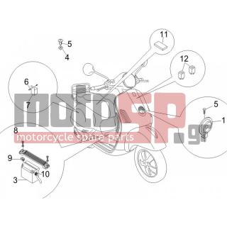 Vespa - LX 50 2T 2006 - Electrical - Relay - Battery - Horn - 436788 - ΒΙΔΑ M6X14 ΤΑΠΑΣ ΚΥΛΙΝΔΡ ΤΕΝΤ ΚΑΔ GP800