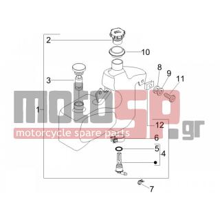 Vespa - LX 50 2T E2 TOURING 2011 - Engine/Transmission - Oil can - 434541 - ΒΙΔΑ M6X16 SCOOTER CL10,9