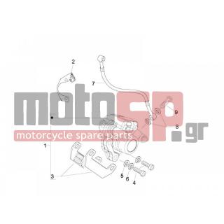 Vespa - LX 50 2T E2 TOURING 2011 - Brakes - brake lines - Brake Calipers - 709047 - ΡΟΔΕΛΛΑ