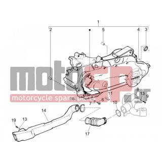 Vespa - LX 50 4T 2009 - Engine/Transmission - COVER sump - the sump Cooling - 574458 - ΣΩΛΗΝΑΣ ΑΕΡΑΓ ΕΤ4