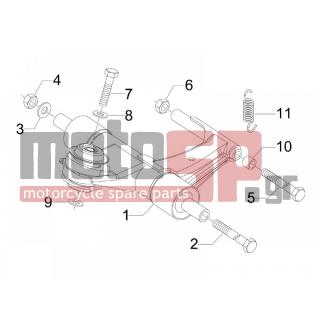 Vespa - LX 50 4T-4V 2012 - Suspension - rocking arm - 709037 - ΡΟΔΕΛΑ 12,5X20X2