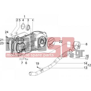 Vespa - LXV 125 4T E3 2006 - Engine/Transmission - COVER sump - the sump Cooling - 239388 - ΑΠΟΣΤΑΤΗΣ ΚΑΡΤΕΡ BEVERLY-NEXUS