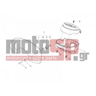Vespa - LXV 50 2T 2007 - Body Parts - COVER steering - 575249 - ΒΙΔΑ M6x22 ΜΕ ΑΠΟΣΤΑΤΗ