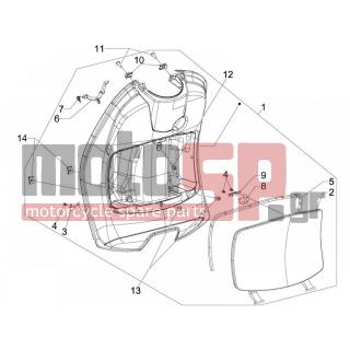 Vespa - LXV 50 2T 2007 - Body Parts - Storage Front - Extension mask - 573057 - ΛΑΜΑΚΙ ΝΤΟΥΛΑΠΙΟΥ ΕΤ4