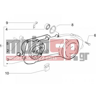 Vespa - LXV 50 2T NAVY 2007 - Engine/Transmission - COVER sump - the sump Cooling - 414838 - ΒΙΔΑ M6x35