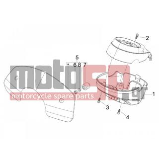 Vespa - LXV 50 2T NAVY 2007 - Body Parts - COVER steering - 259577 - ΒΙΔΑ
