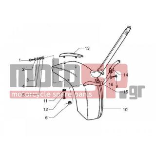 Vespa - PX 125 30 ANNI 2008 - Body Parts - Apron radiator - Feather - 259830 - ΒΙΔΑ SCOOTER