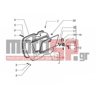 Vespa - PX 125 30 ANNI 2007 - Body Parts - Storage Front - Extension mask - 179292 - ΚΛΕΙΔΑΡΙΑ ΤΙΜ SCOOTER-VESPA PXE ΣΕΤ 3ΚΥΛ