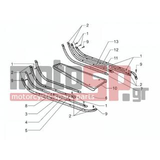 Vespa - PX 150 2012 - Body Parts - Central fairing - Sill - 179778 - ΣΙΔΗΡΟΔΡΟΜΟΣ VESPA PXE FD