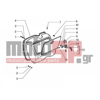 Vespa - PX 150 2014 - Body Parts - Storage Front - Extension mask - 179292 - ΚΛΕΙΔΑΡΙΑ ΤΙΜ SCOOTER-VESPA PXE ΣΕΤ 3ΚΥΛ