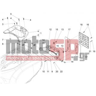 Vespa - S 125 4T 3V IE 2012 - Body Parts - Aprons back - mudguard - CM179302 - ΒΙΔΑ TORX M6x22