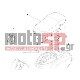 Vespa - S 125 4T 3V IE 2012 - Body Parts - Saddle / Seats - 577492 - ΛΑΣΤΙΧΑΚΙ ΣΕΛΛΑΣ SCOOTER