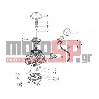 Vespa - S 125 4T E3 2007 - Engine/Transmission - CARBURETOR accessories - CM140210 - ΒΕΛΟΝΑ ΣΛΑΙΤ SCOOTER 125