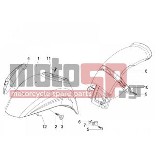 Vespa - S 125 4T E3 2008 - Body Parts - Apron radiator - Feather - 575249 - ΒΙΔΑ M6x22 ΜΕ ΑΠΟΣΤΑΤΗ