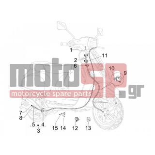 Vespa - S 150 4T 2009 - Frame - cables - 564645 - ΛΑΜΑΚΙ ΣΤΗΡ ΝΤΙΖΑΣ ΠΙΣΩ ΦΡ FLY-LX-X8