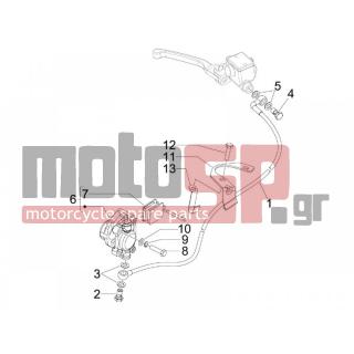 Vespa - S 150 4T 2008 - Brakes - brake lines - Brake Calipers - 127927 - ΦΛΑΝΤΖΑ ΒΙΔΑΣ ΜΑΡΚ #10x#14x1