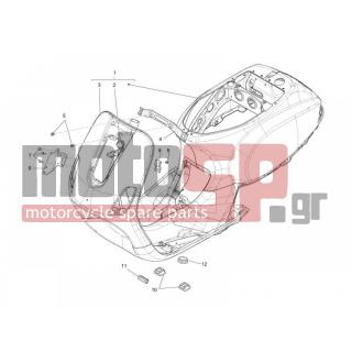 Vespa - S 150 4T 2V IE E3 COLLAGE 2009 - Πλαίσιο - Frame / chassis - CM179301 - ΒΙΔΑ TORX (H=16)