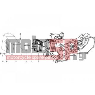 Vespa - S 50 2T COLLEGE 2011 - Engine/Transmission - COVER head - 288245 - ΠΑΞΙΜΑΔΙ