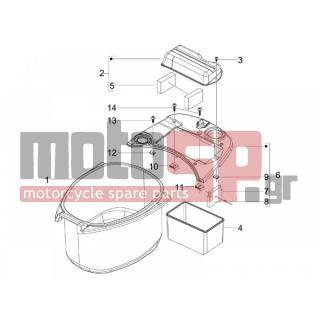 Vespa - S 50 2T COLLEGE 2007 - Body Parts - bucket seat - 576017 - ΚΑΠΑΚΙ ΜΠΑΤΑΡΙΑΣ ΕΤ4-ΕΤ2